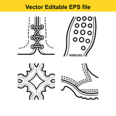 Fototapeta premium Shoe design elements