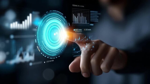 Digital marketing technology solution for online business graphic