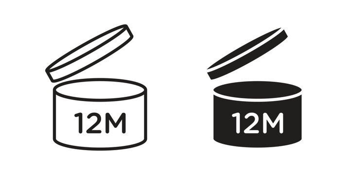 12M icons concept. Vector Line Icon Design. Simple flat style