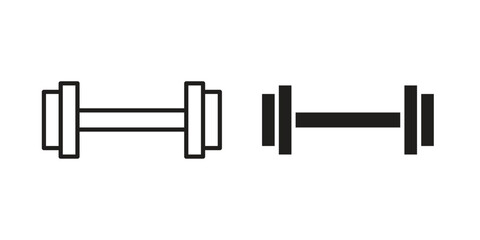 Barbell icons concept. Vector Line Icon Design. Simple flat style