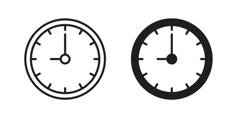 Clock icons concept. Vector Line Icon Design. Simple flat style