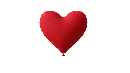 Red heart shaped balloon isolated on white background isolated on transparent background
