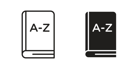 Dictionaries icons concept. Vector Line Icon Design. Simple flat style