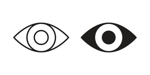 Obraz premium Eye icons concept. Vector Line Icon Design. Simple flat style