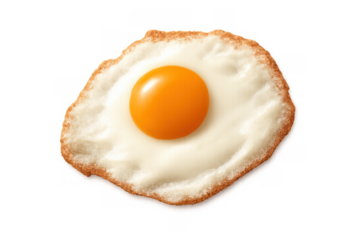 Fried egg with a perfectly cooked golden yolk and crispy white, representing a classic breakfast or nutritious meal component