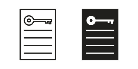 Key takeaway icons concept. Vector Line Icon Design. Simple flat style