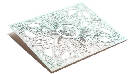 Beautiful laser cut greeting card with floral design
