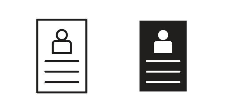 Resume icons concept. Vector Line Icon Design. Simple flat style