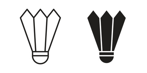 Shuttlecock icons concept. Vector Line Icon Design. Simple flat style