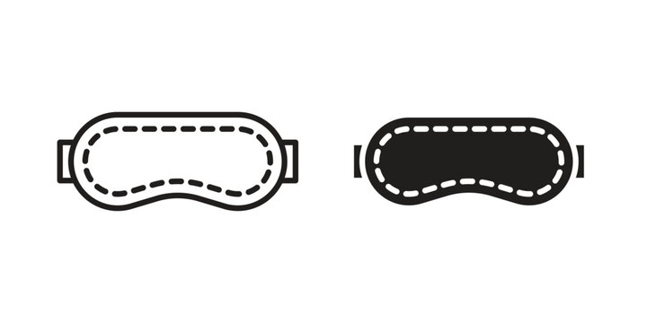 Sleeping mask icons concept. Vector Line Icon Design. Simple flat style