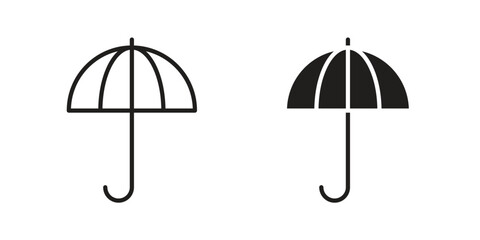 Umbrella icons concept. Vector Line Icon Design. Simple flat style © iconic