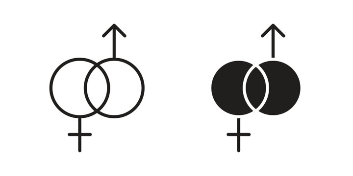 Unisex icons concept. Vector Line Icon Design. Simple flat style
