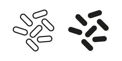 Fototapeta premium Yeast icons concept. Vector Line Icon Design. Simple flat style