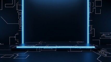 Futuristic digital frame