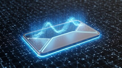 Digital graph on smartphone screen