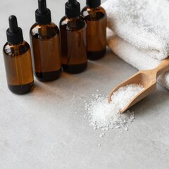 Photorealistic lifestyle background, modern living space with natural textures, soft light, copy space