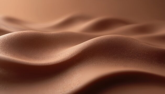 Smooth waves of rich mocha mousse texture flow across a warm, earthy toned background. Abstract design with depth and fluidity. Perfect for culinary, beauty, or modern decor themes.