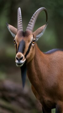 Wild chevrotain in its natural habitat