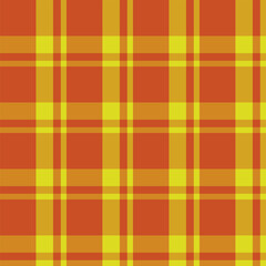 Seamless Orange Yellow  Checkered Pattern in classic Textile style. Repeating Background suitable for Fabric, fashion design, Wrapping paper, Wallpapers, Packaging, Scrapbooking, Digital backgrounds. 