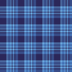Seamless Blue Checkered Pattern in a classic Textile style. Repeating Background suitable for Fabric, fashion design, Wrapping paper, Wallpapers, Packaging, Scrapbooking, Digital backgrounds. 