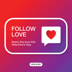 Happy Valentine's Day greeting card with a red heart shape vector illustration and romantic design symbols for a holiday celebration gift banner