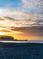 Coucher de soleil, Le Tr&eacute;port, Seine-Maritime, France