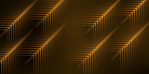 dynamic golden arc line technology design concept on black background