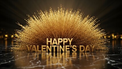 Happy valentine's day sparkling greeting