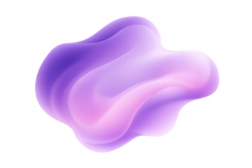 Abstract dynamic fluid shape object representing smooth gradients and wavy flow with liquid color blend art