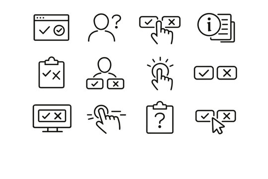 Consent request clarity prompt user vector invitation decision icon initiation digital