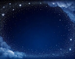 Dreamy Night Sky Border Design generated AI