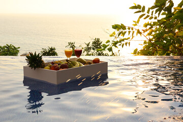 Floating Tray of Exotic Fruits