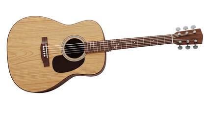 Fototapeta premium Acoustic Guitar with Natural Wood Finish