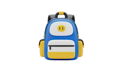 Blue and yellow cartoon backpack