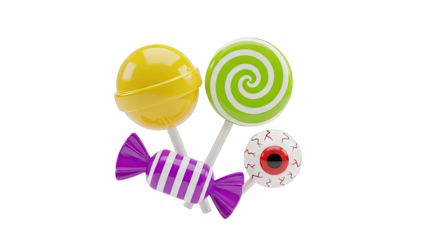 Halloween Candy and Eyeball Lollipops