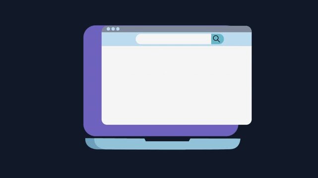 Minimal web browser window interface with integrated search bar on dark background. Clean UI design concept for web navigation, search input, and modern application mockups.
