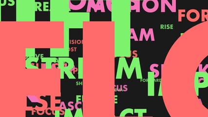 Dynamic Words Conveying Energy and Motion