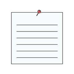 ピン留めされたメモ帳、メモ、ノート