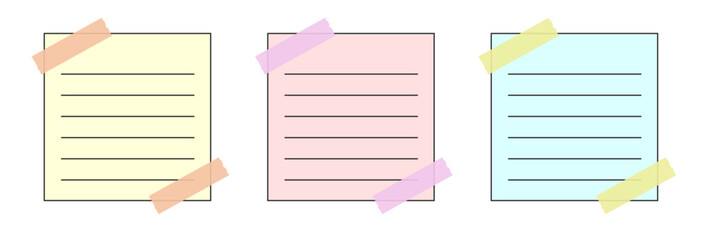 マスキングテープが貼られたメモ帳、メモ、ノート2