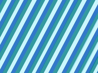 Obraz premium Minimal seamless diagonal stripe background in layered blue and teal tones. Perfect for fabric design, wrapping paper, web backgrounds, and modern branding.