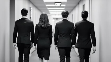 National Freedom Day and justice heritage: four individuals in suits walking