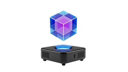 Holographic Cube Projector