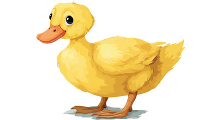 Adorable Duck Cartoon Vector with Outline for Creative Projects
