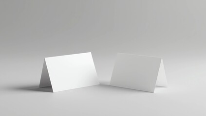 Fototapeta premium Mock up menu frame on table. 3D