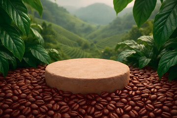 coffee beans on the wooden table