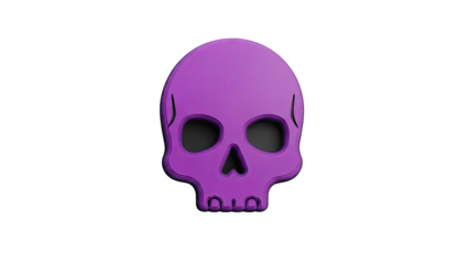 Layered Purple Skull Illustration