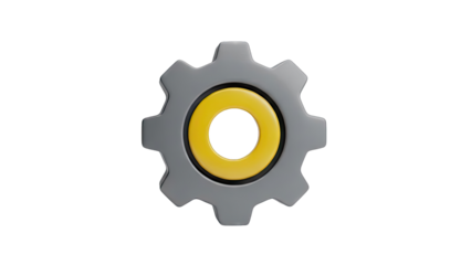 3D Rendered Gear Icon