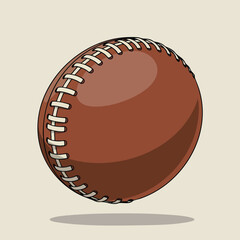 Rugby Ball Illustration for Sports and Games.