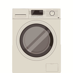 Modern Front-Load Washing Machine for Laundry and Cleaning Tasks.