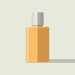 Minimalist Perfume Bottle Design with Flat Colors and Simple Shape.